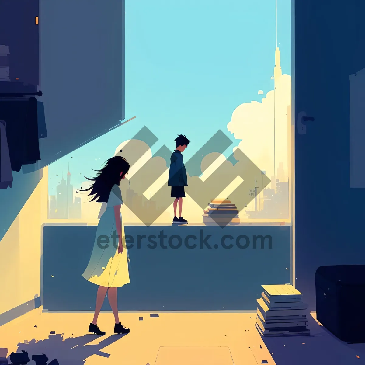 Picture of Patriotic Crowd Cheering Under Vibrant Night Lights