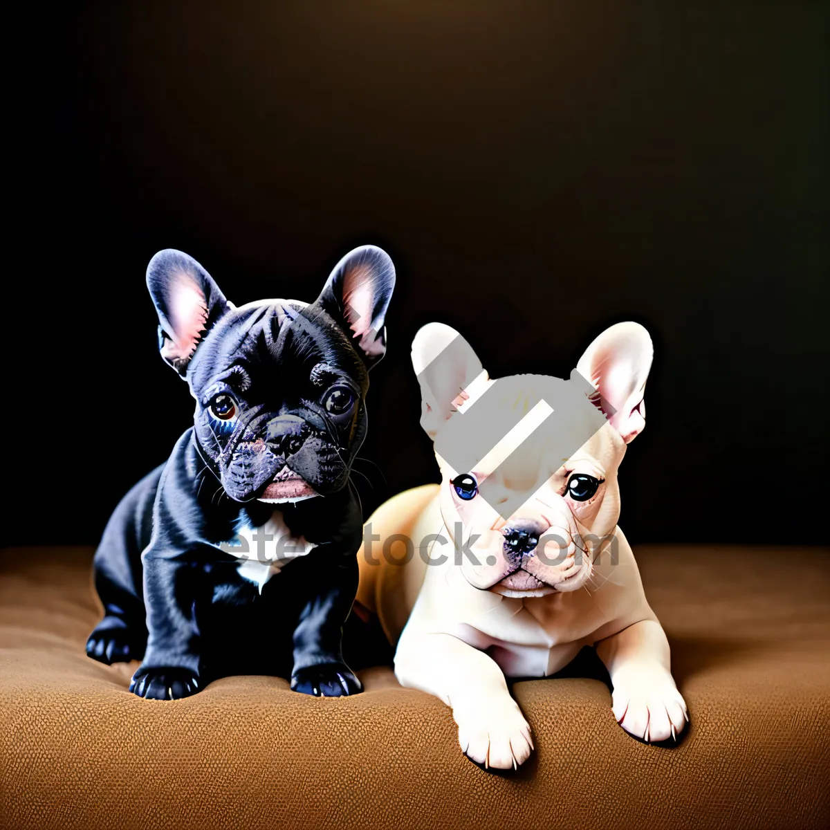 Picture of Adorable Bulldog Puppy with Wrinkled Wrinkles