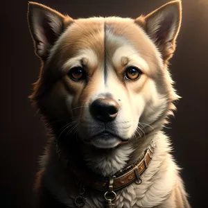 Adorable Canine Portrait: Purebred Shepherd Puppy