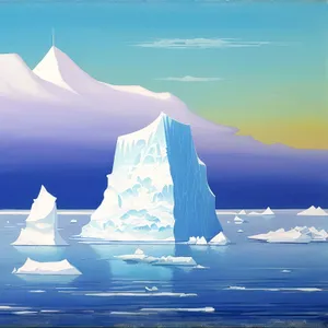 Frosty Arctic Landscape: Winter's Snowy Seascape