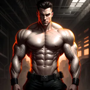 Muscular Automaton: Sculpted Man of Strength
