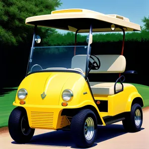 Golf Cart on the Course