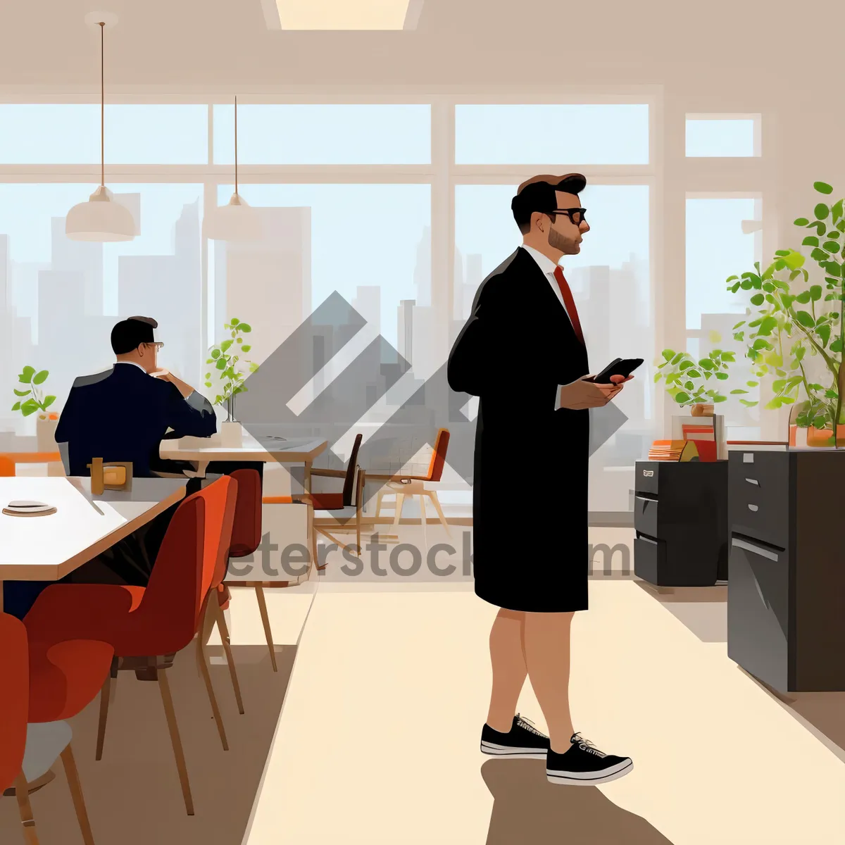 Picture of Successful Business Team Meeting in Modern Office