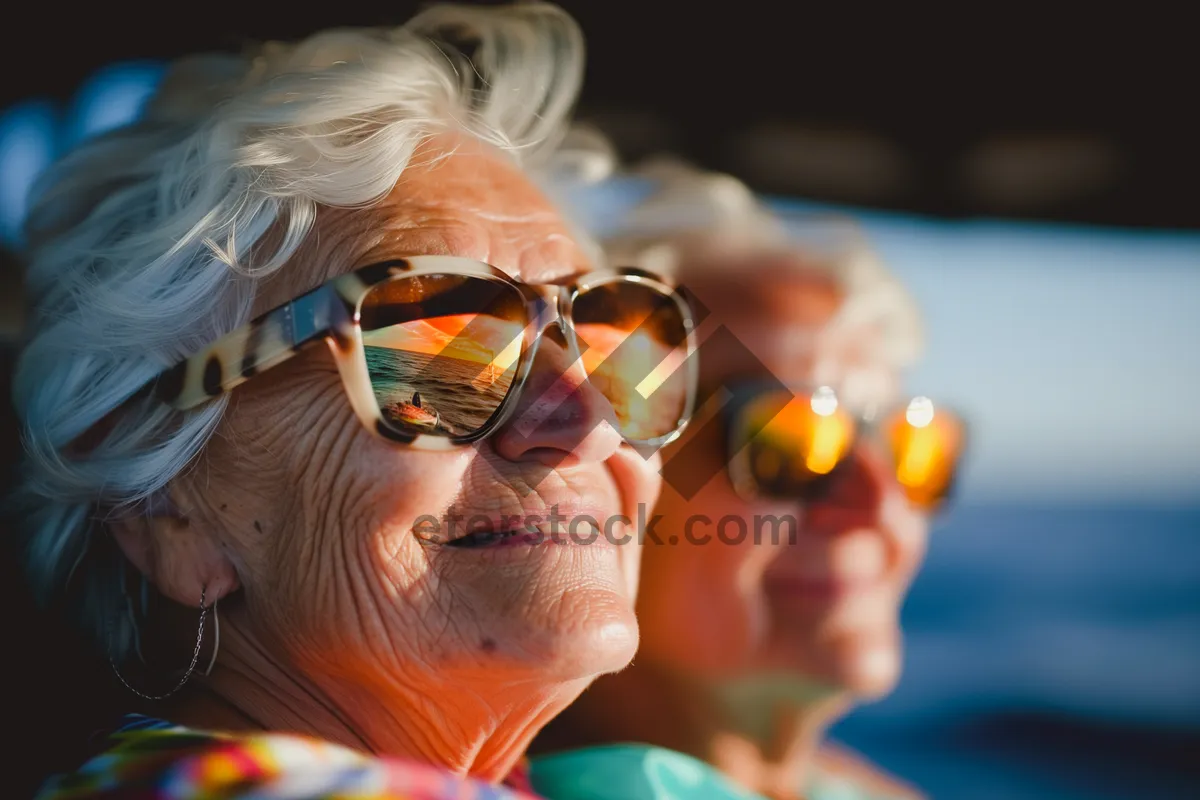 Picture of Happy man wearing stylish sunglasses smiling at camera portrait.