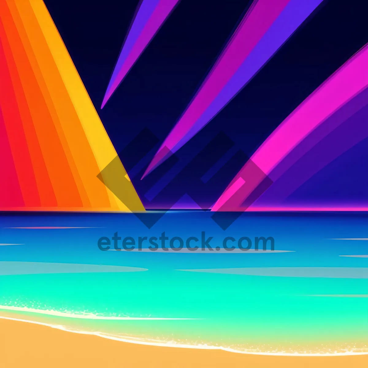 Picture of Vibrant Rainbow Gradient Artistic Wallpaper