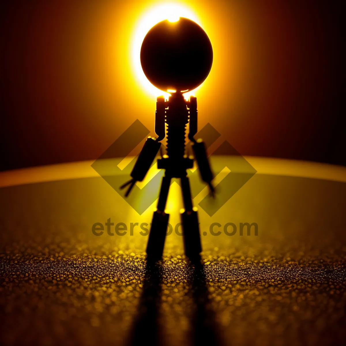 Picture of Silhouette Man with Tripod Support Rack