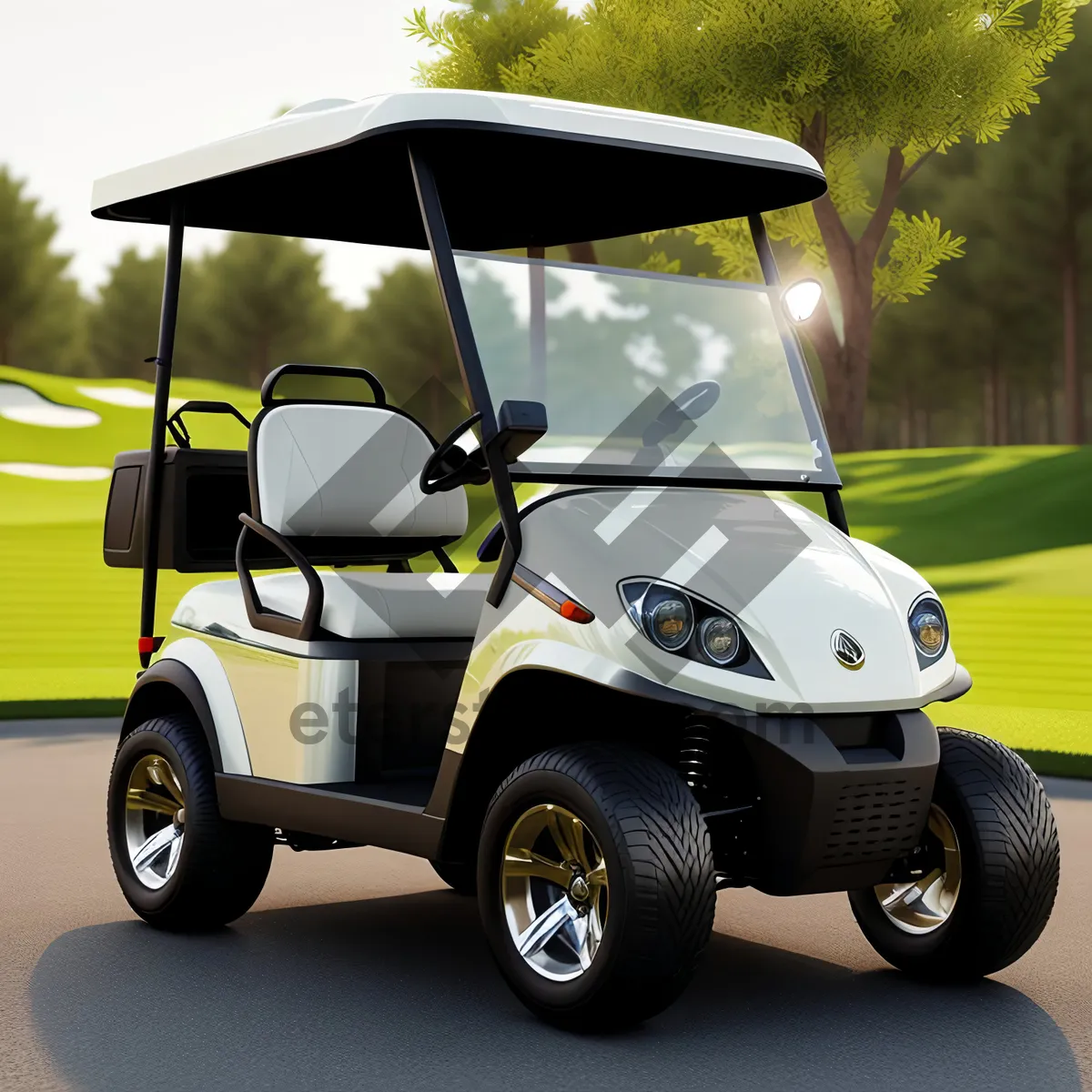 Picture of Sporty Golf Cart on Course