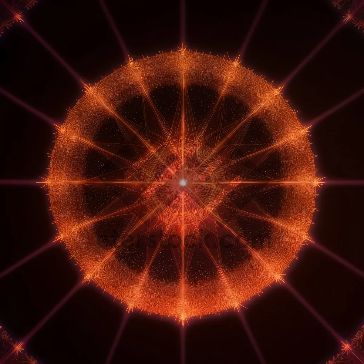 Picture of Vibrant Firework Burst in Dark Space.