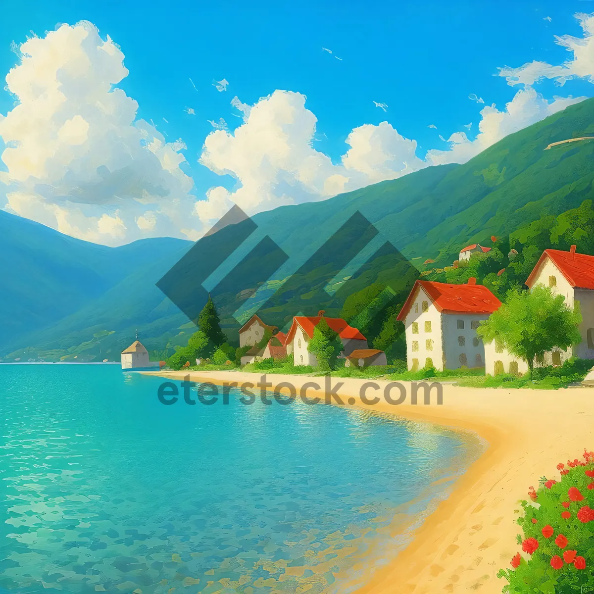 Picture of Tropical Paradise Waves on Sunny Beach Shore
