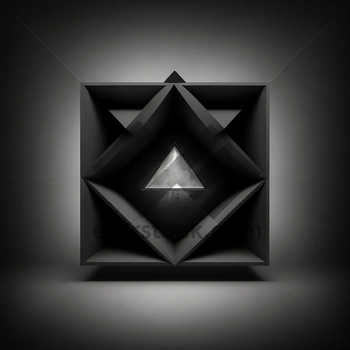 Picture of Shimmering Gem: Solid Glass Star Icon Design