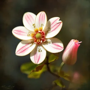 Vibrant Pink Blossoms in Garden Pond