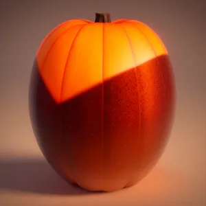 Autumn Harvest: Orange Pumpkin and Persimmon Lantern