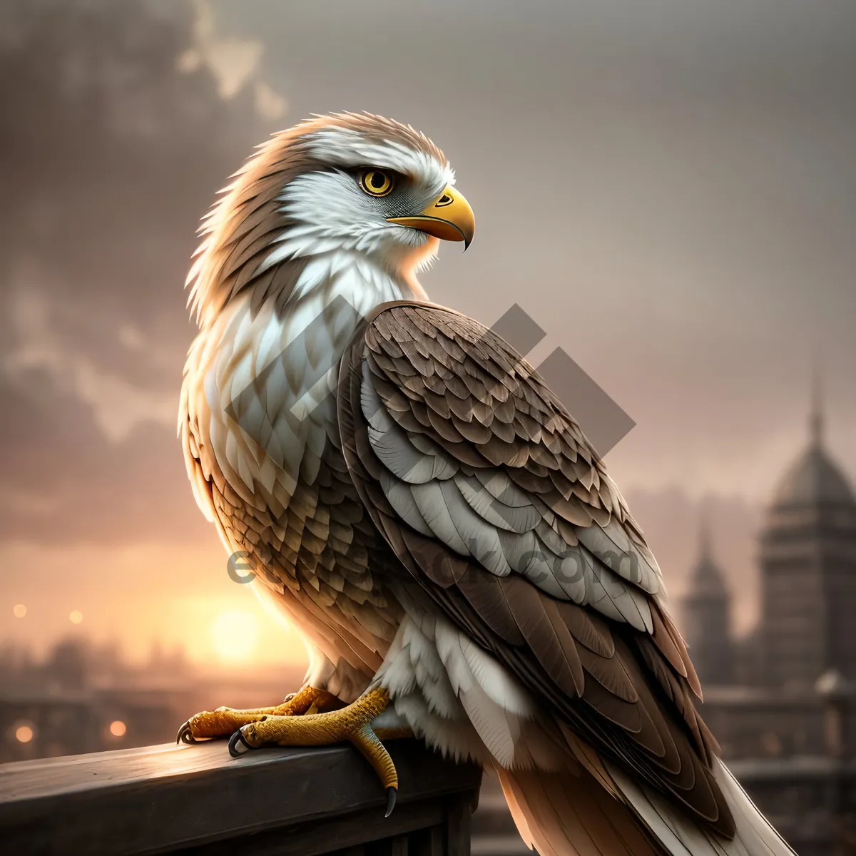 Picture of Wild Hawk with Powerful Gaze - Majestic Bird of Prey