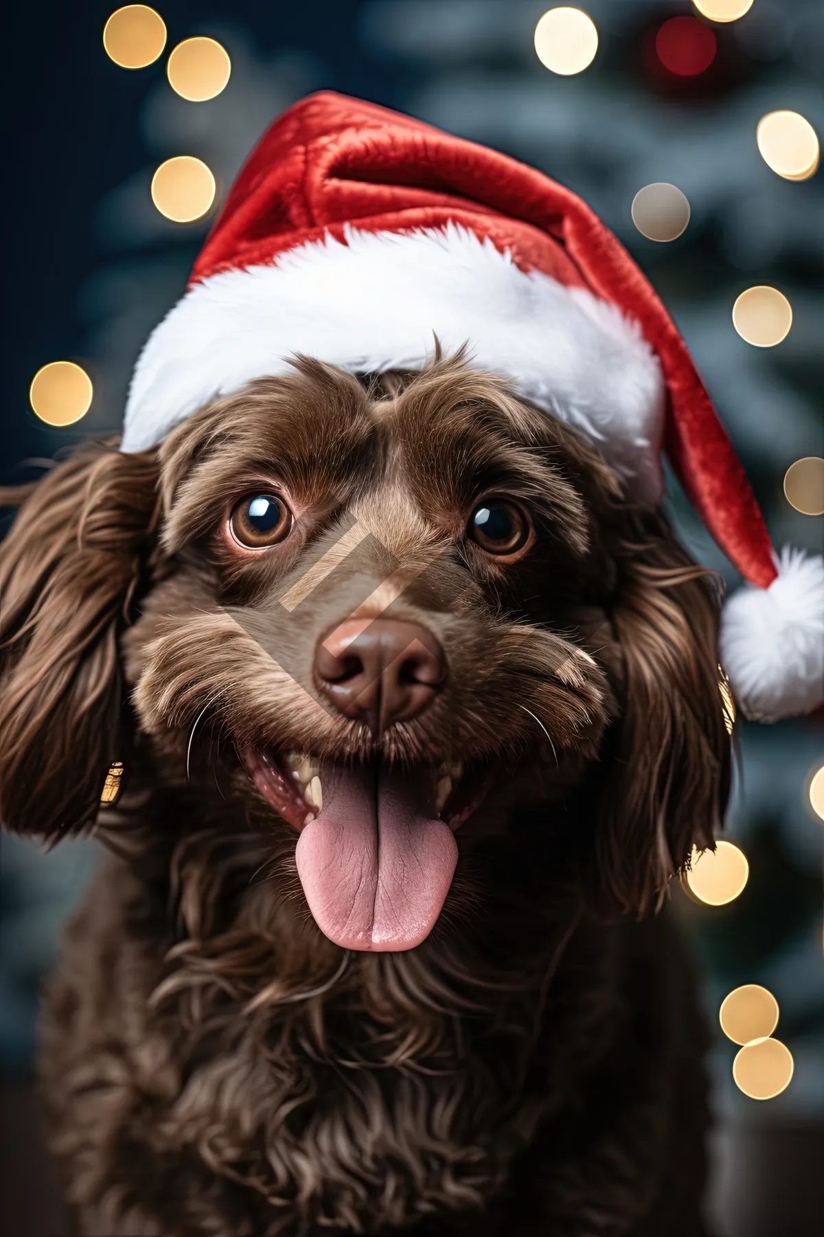 Picture of Black Cocker Spaniel Puppy, Cute Domestic Pet