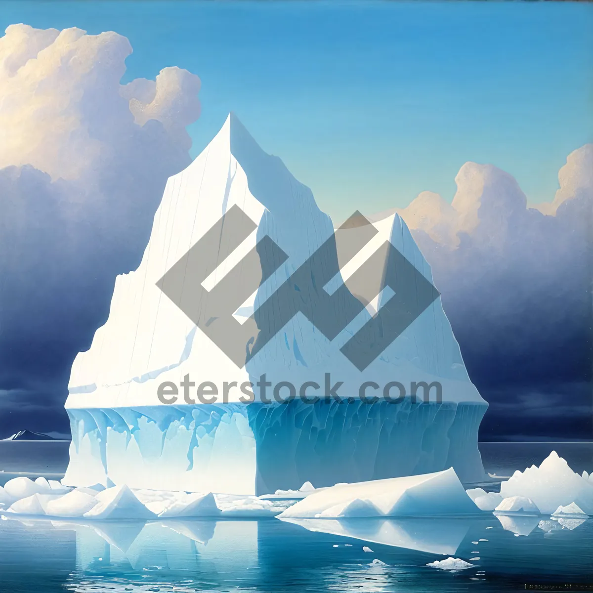 Picture of Frozen Majesty: Arctic Glacier in Winter Wonderland