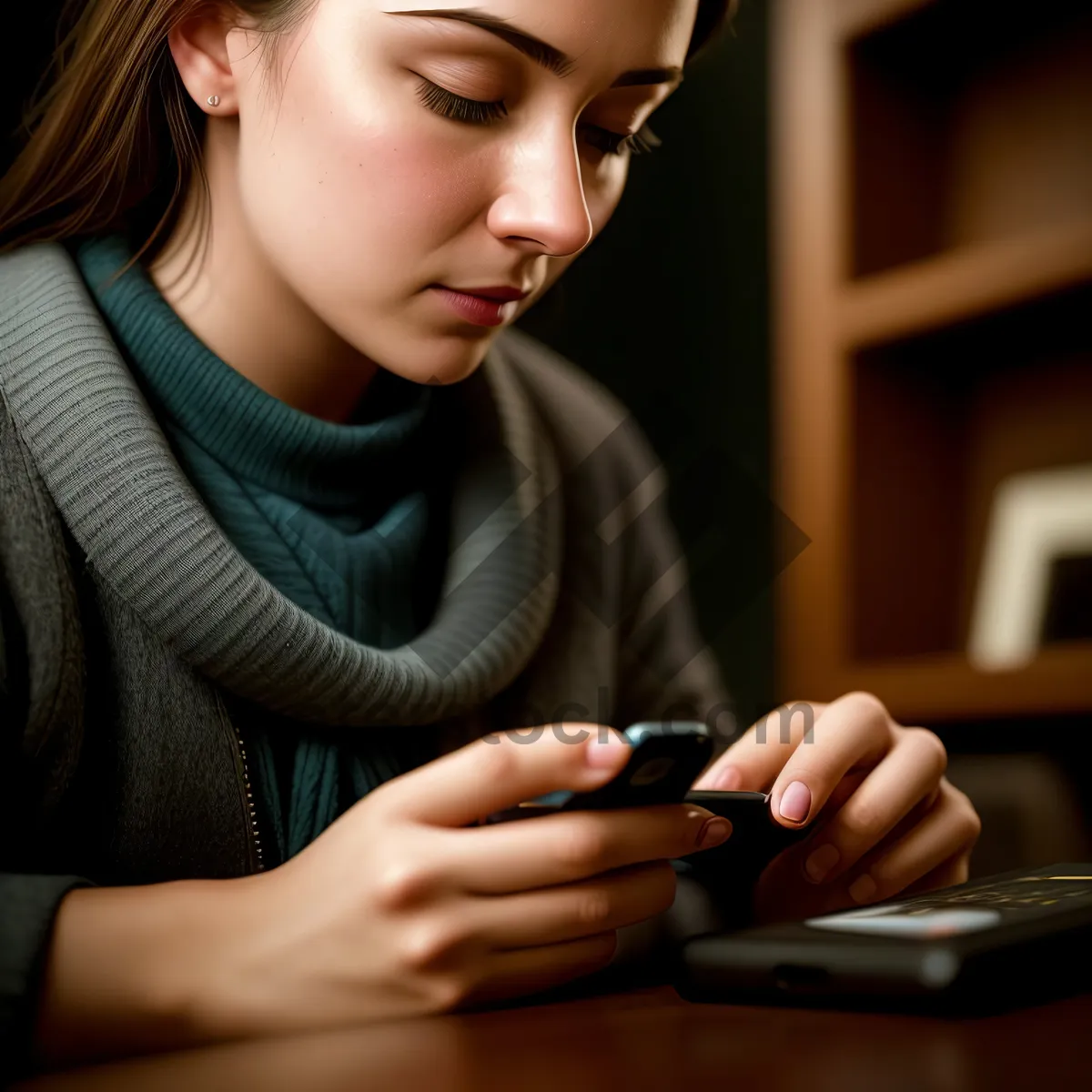 Picture of Hand typing on portable laptop for business