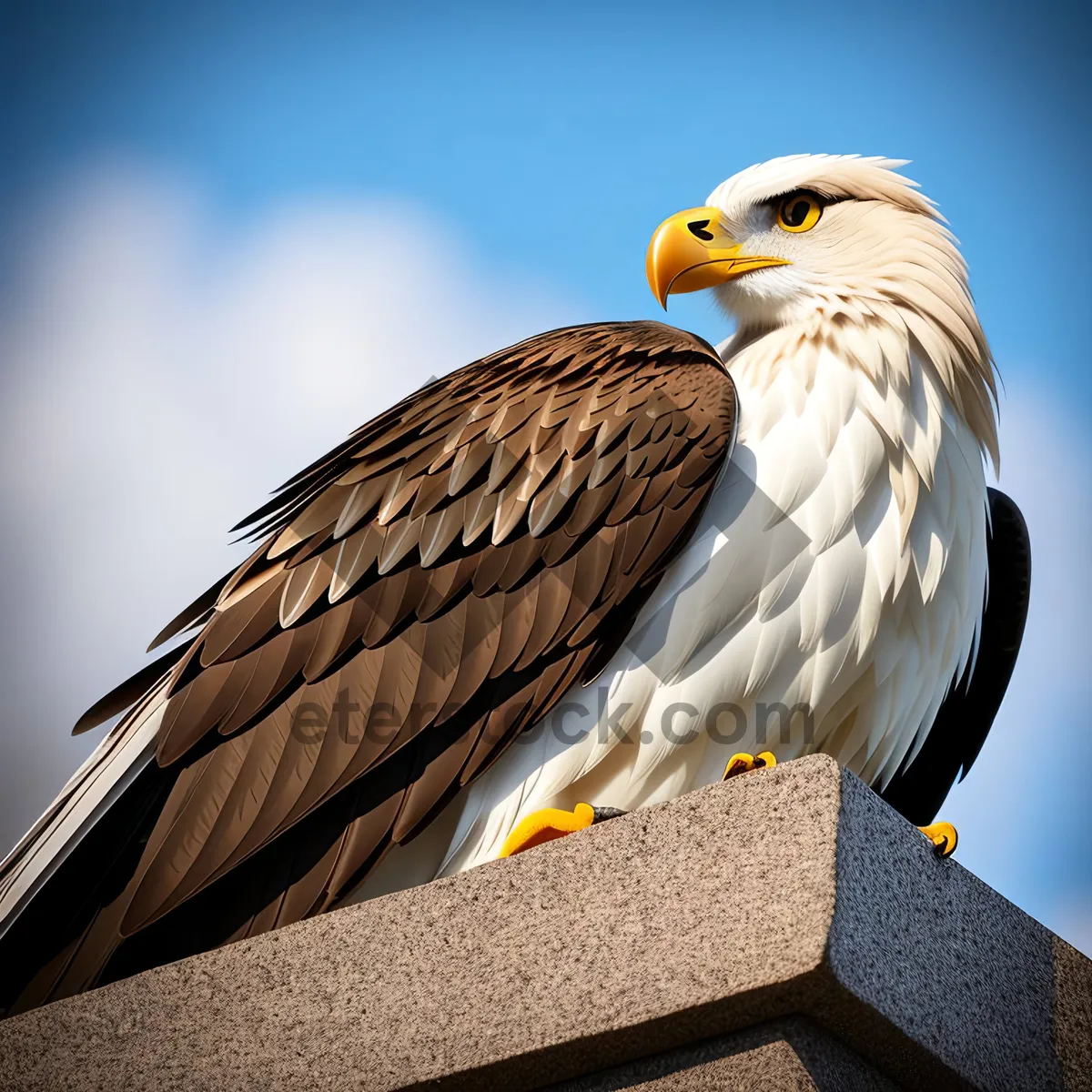 Picture of Bald Eagle with Piercing Yellow Eyes