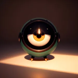 Black 3D Automaton Light Piggy Bank