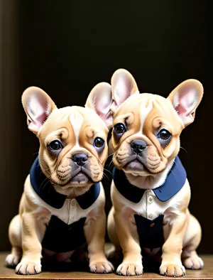 Adorable Bulldog Puppy With Wrinkles - Cute Canine Friend.