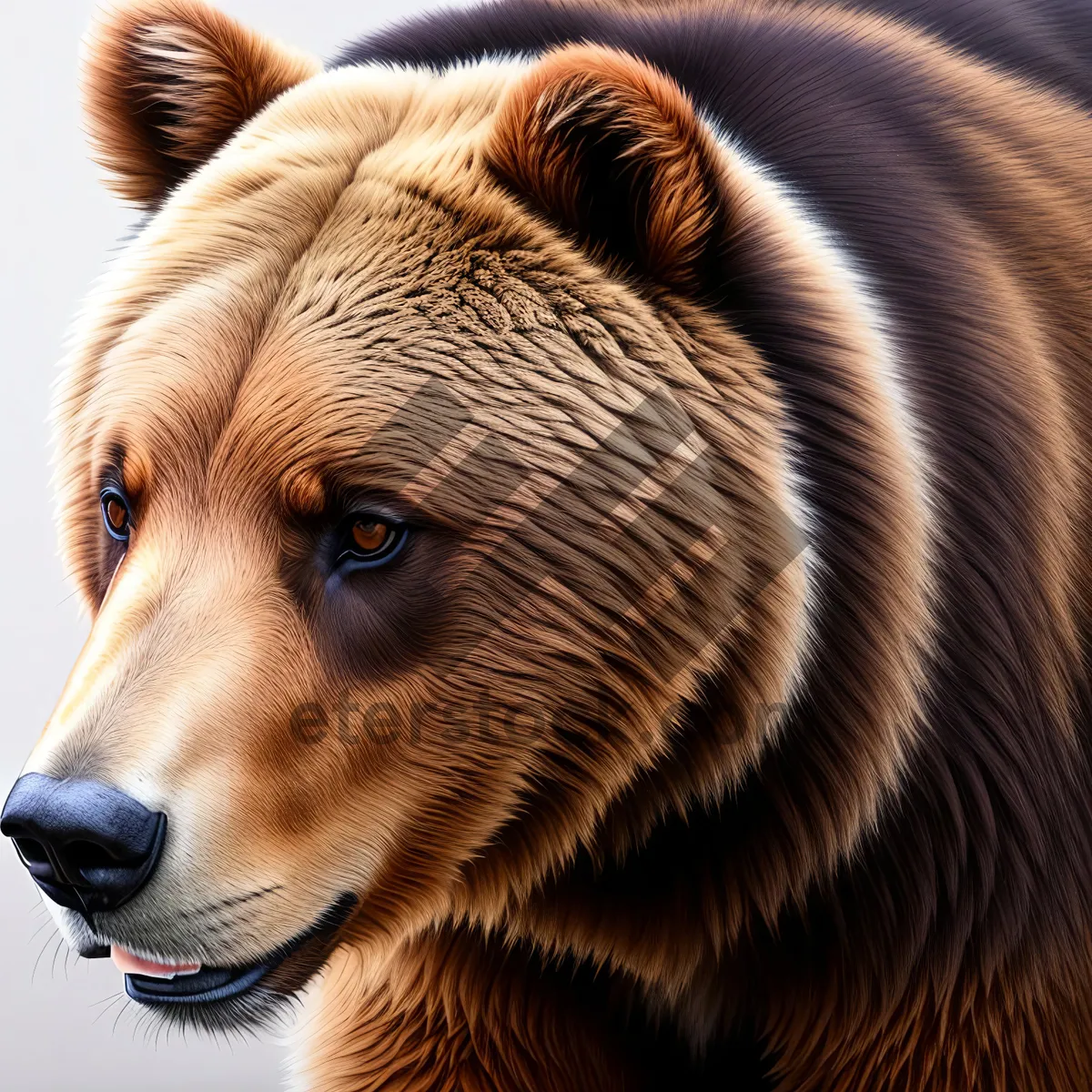 Picture of Cute Brown Bear in Wild Habitat