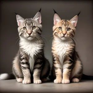 Furry Cutie with Whiskers: Adorable Gray Tabby Kitten