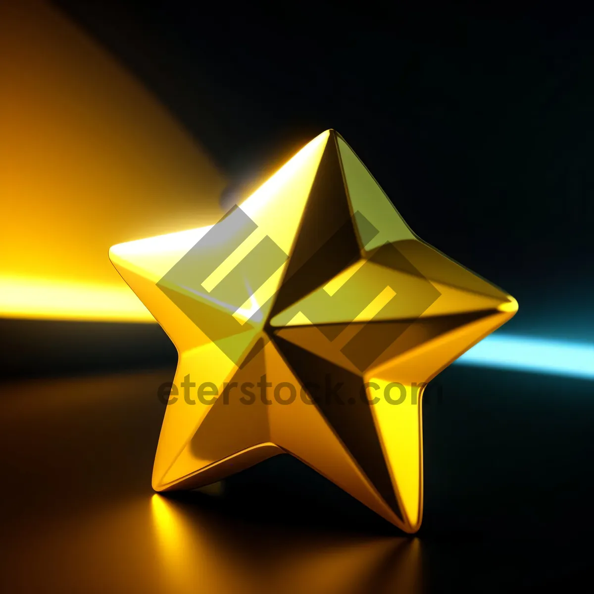 Picture of Blazing Gem: Stunning 3D Icon Design with Shiny Five-Spot Symbol