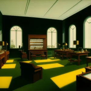 Modern restaurant interior design with luxury furniture and lighting