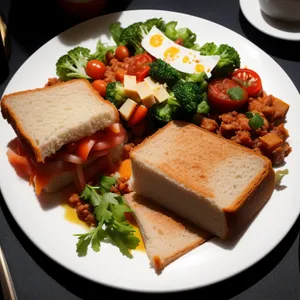 Delicious Gourmet Chicken Salad with Grilled Vegetables