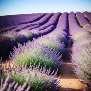 Gorgeous Lavender Herb in Lush Field