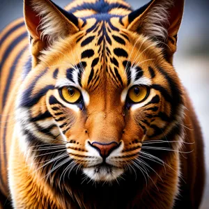 Roaming Stripes: Majestic Tiger Staring Intensely