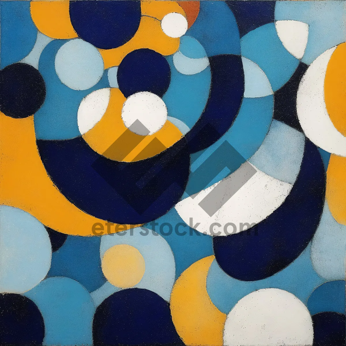 Picture of Colorful Bright Circles Mosaic Tile Decoration Texture