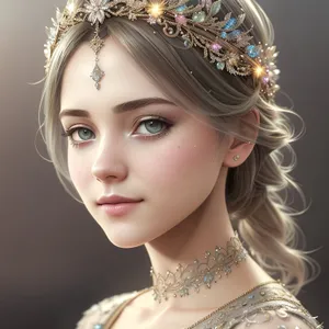 Regal Beauty: Princess in Crown Jewels