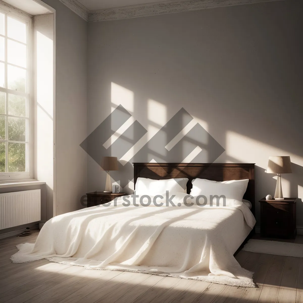 Picture of Modern and Stylish Bedroom Retreat with 3D Decor