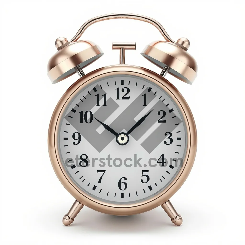 Picture of Business clock with alarm bell for deadlines.