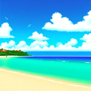Vibrant Summer Sky with Bright Sunlight and Clouds