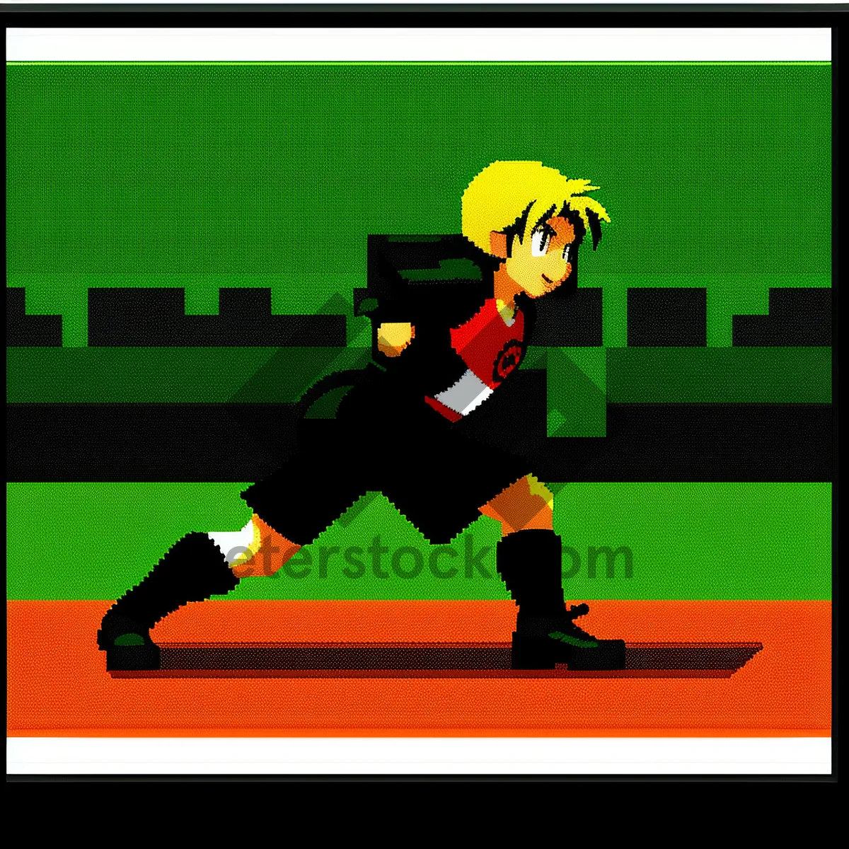 Picture of Dynamic Soccer Player in Silhouette Competition