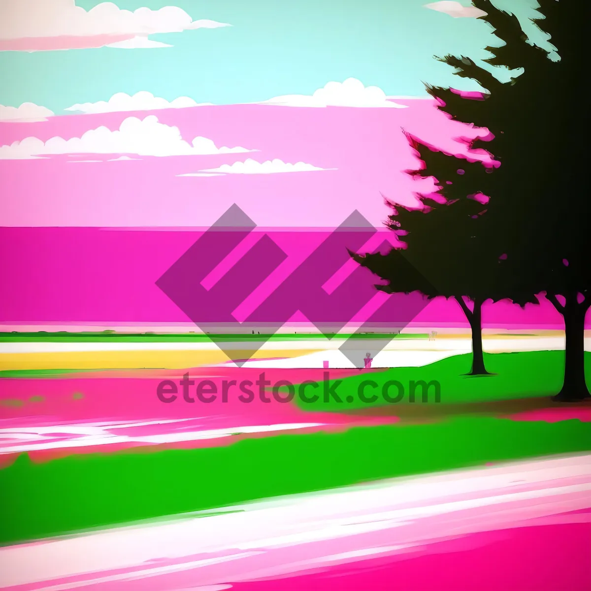 Picture of Vibrant Digital Art Design with Energetic Patterns