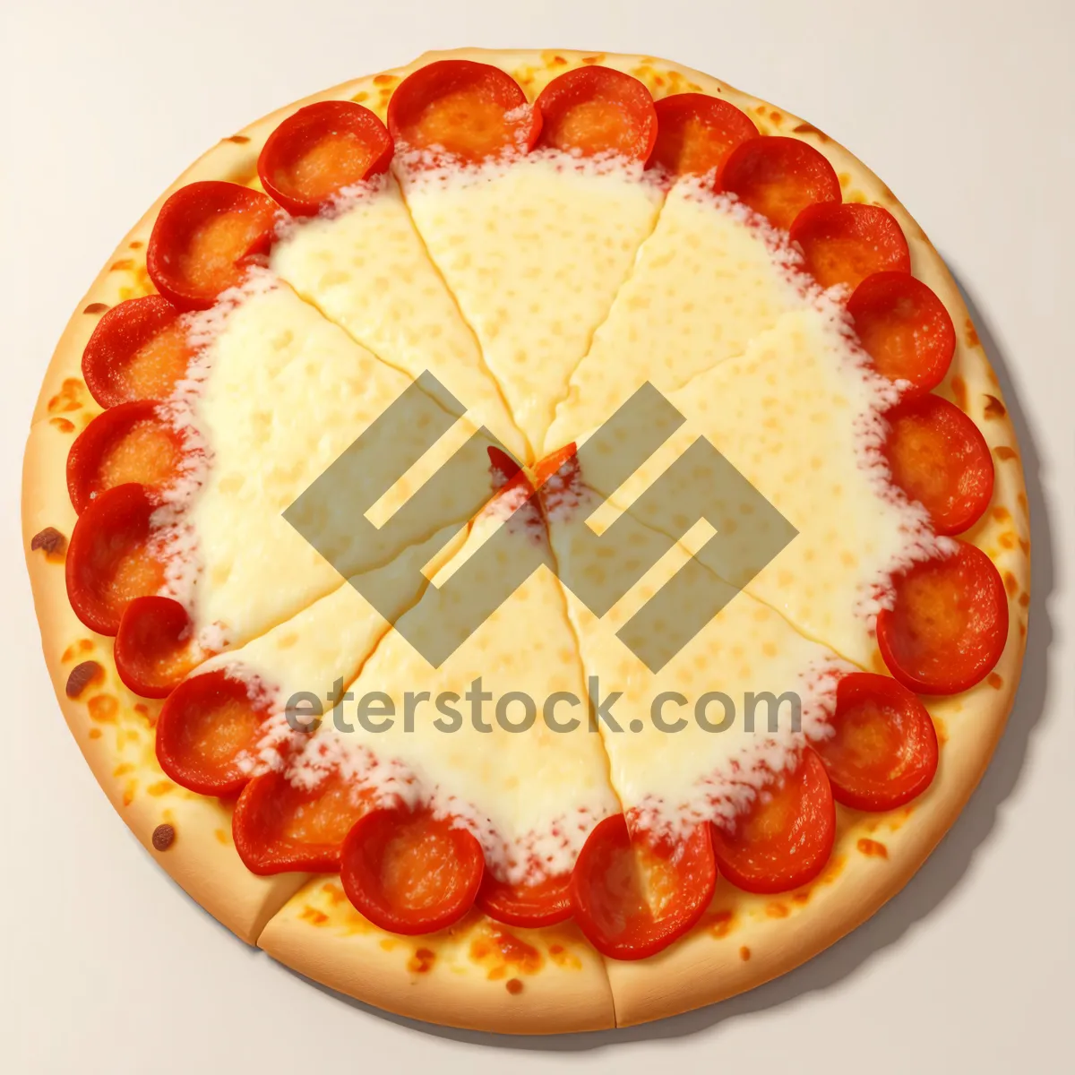 Picture of Delicious Gourmet Pizza with Fresh Citrus Slice