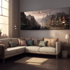 Modern Luxury Sofa in Cozy Living Room
