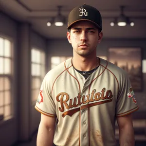 Happy Ballplayer: Confident Male Athlete in Hat