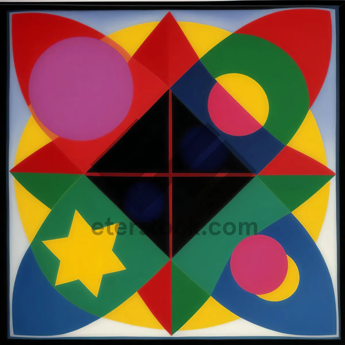 Picture of Patriotic Art: Colorful Flag Symbolizing National Identity