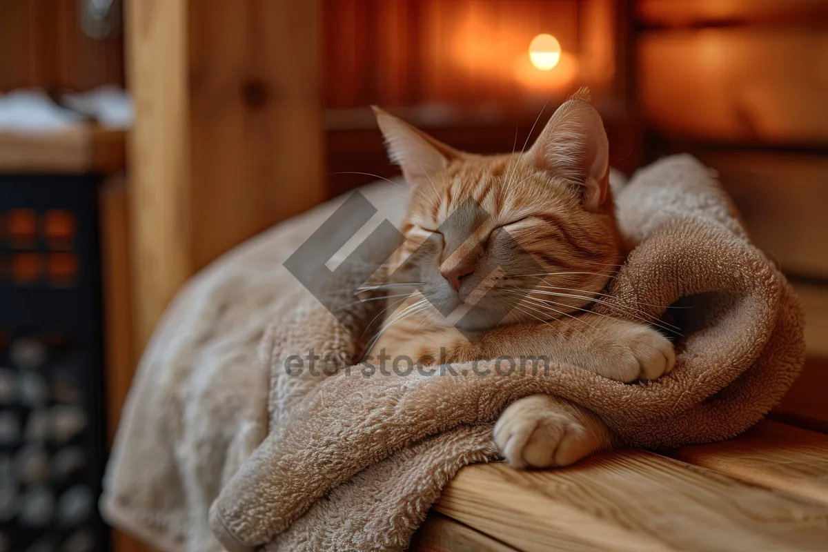 Picture of Adorable Tabby Cat with Gray Fur and Whiskers