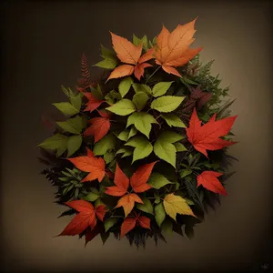 Autumn Maple Leaf Pattern: Decorative Floral Design with Textured Leaves