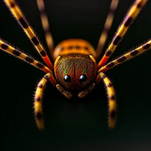 Black Arachnid - Close-up Wildlife Cricket Bug