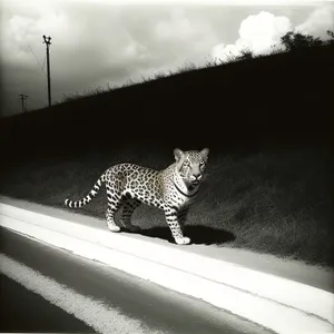 Majestic Feline Roaming the Safari