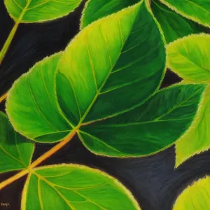 Botanical Spring: Vibrant Taro Leaf Growth