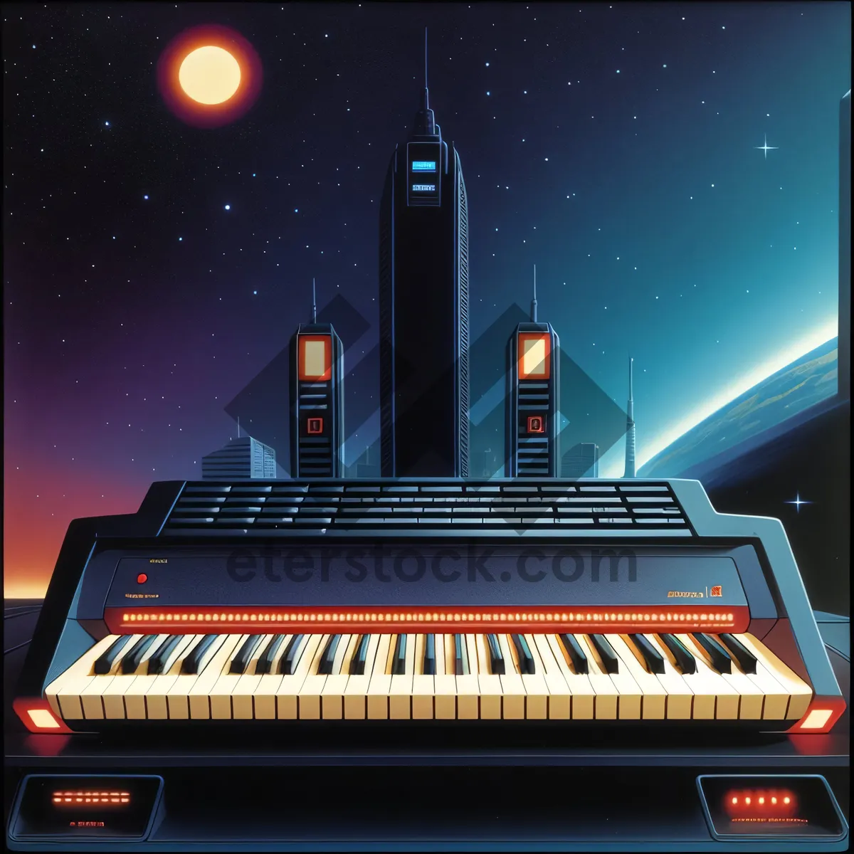 Picture of Electronic Keyboard Synthesizer: Melodic Mastery at Your Fingertips