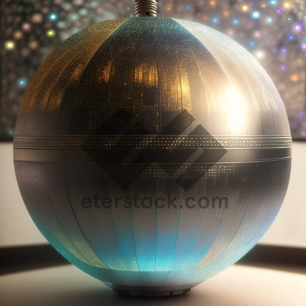 Picture of Shimmering Glass Holiday Pendulum Ball Decoration