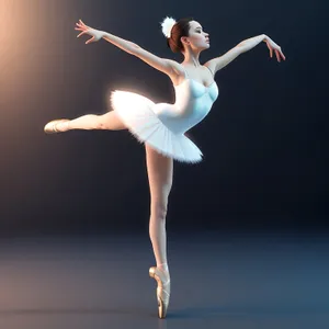 Elegant ballet dancer in graceful motion.