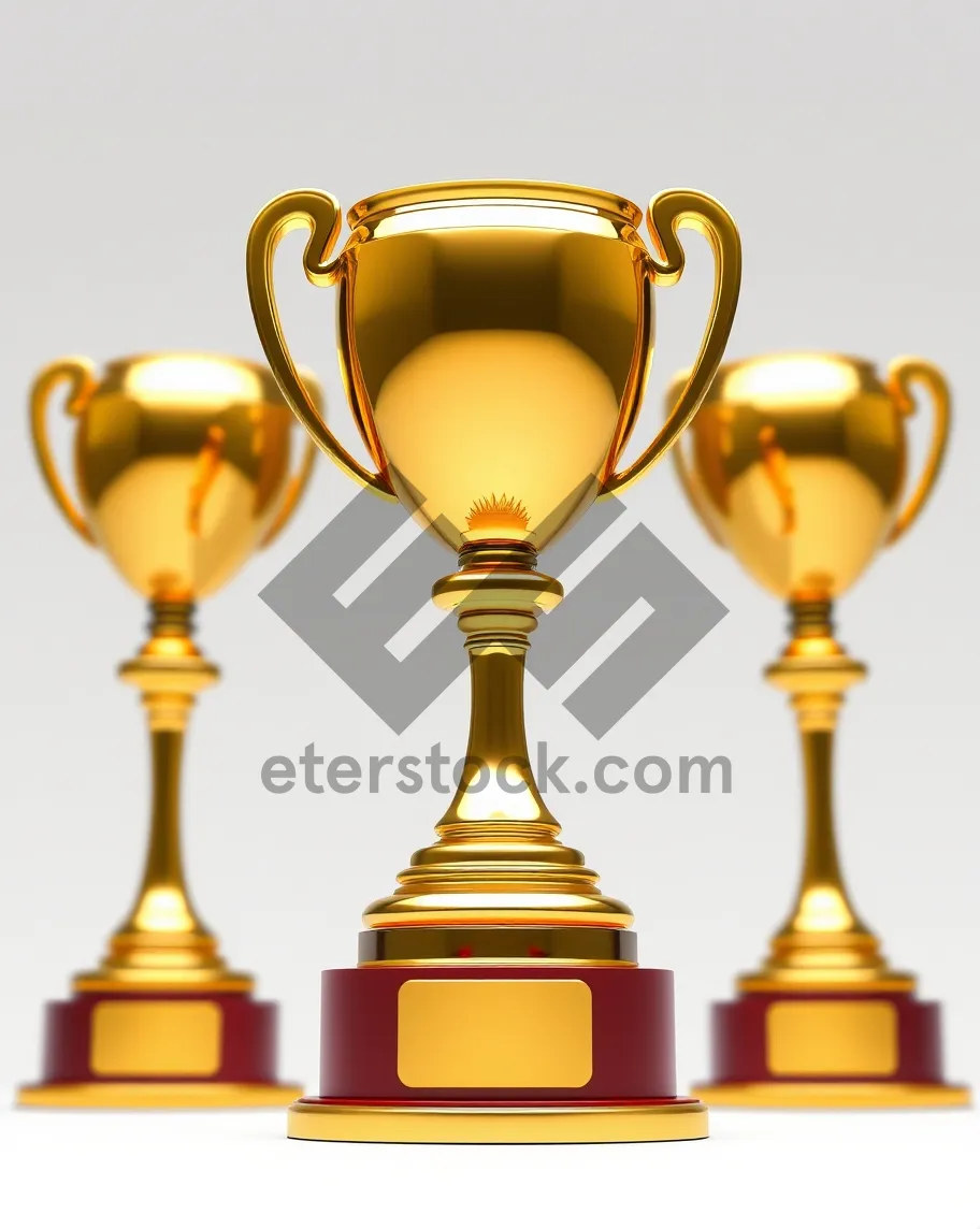 Picture of Cartoon character design in 3D gold and bronze icon